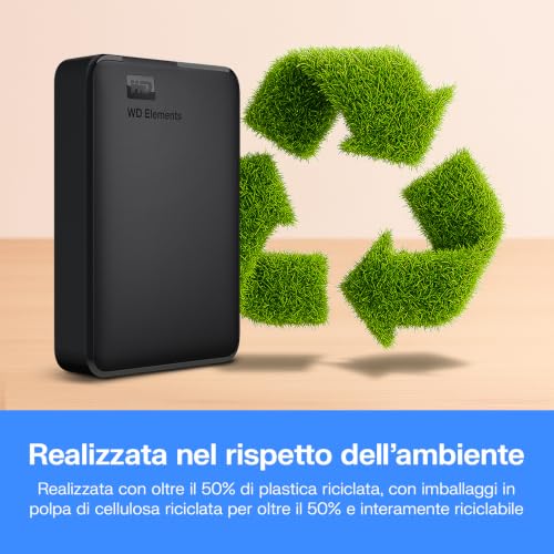 WD 4TB Elements Hard Disk Esterno Portatile - Hdd - Immagine 6
