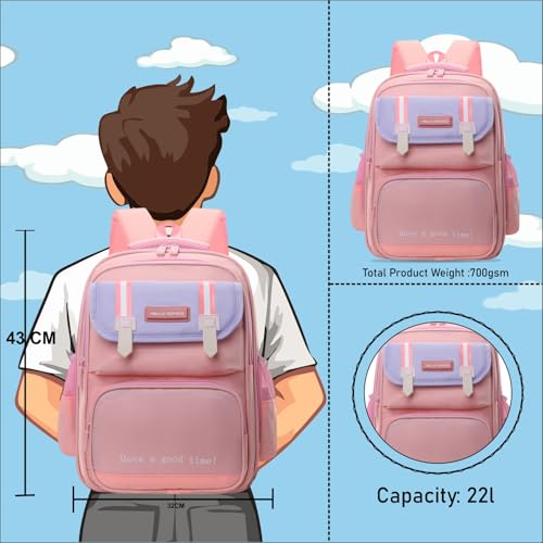 Image of Tinytot 22 Litre 17-Inch Waterproof Large School Bag for Boys & Girls, Kids School Bag, School Backpack for Girls and Boys, for Kids, Ideal for Children