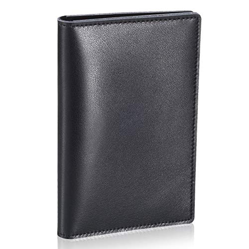 Hiscow Minimalist Thin Bifold Card Holder - Italian Calfskin #TOP7