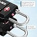 SURE LOCK TSA Approved 4-Digit Resettable Combination Luggage Locks with Open Alert, Easy-Read Dials - for Luggage, School Lockers, Gym, Office, Toolbox & Security Cases (Black 2 Pack)