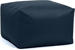 SXBCyan Waterproof Square Pouf Ottoman Cover Footstool Without Filler Ou...