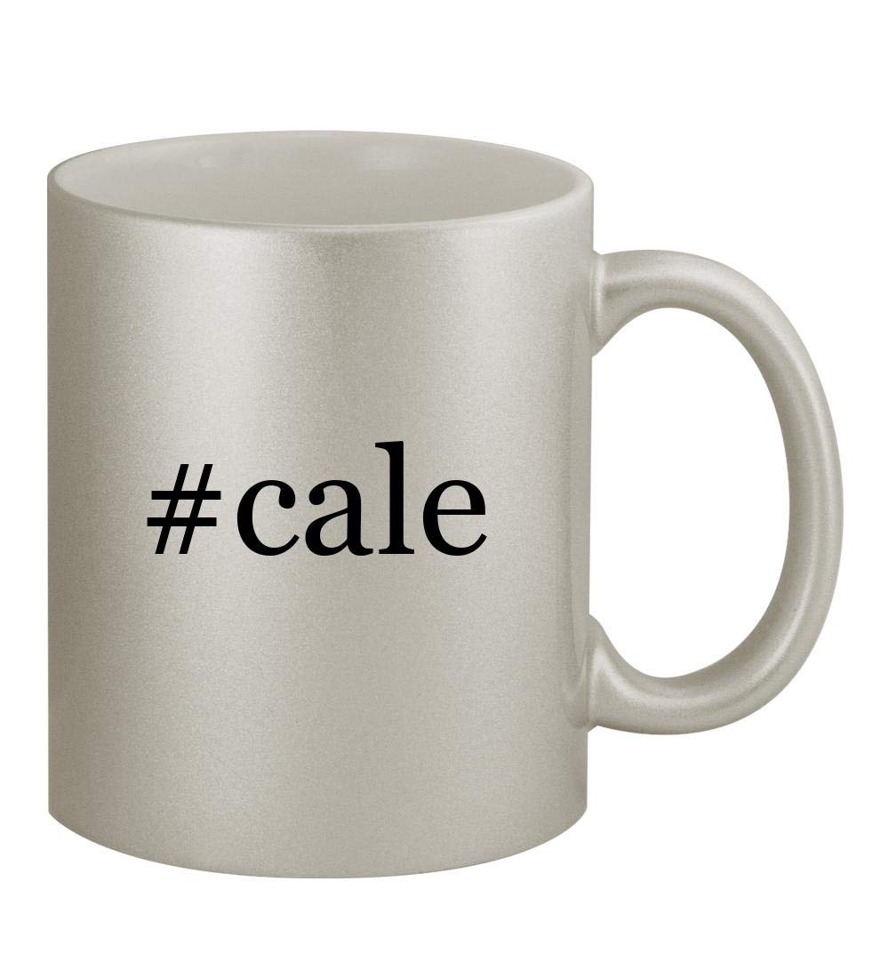 #cale - 11oz Hashtag Silver Coffee Mug Cup, Silver