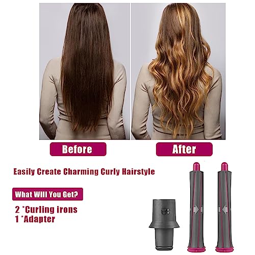 KiimSin Long Hair Hair Curling Tube Compatible Hair Tool and Adapter for Dyson Airwrap Styler Attachment Parts, 1 Adapter to Turn Your Hair Dryer Into Curling Iron and 2Pcs 1.2 Inch/30MM Hair Curling - Image 4
