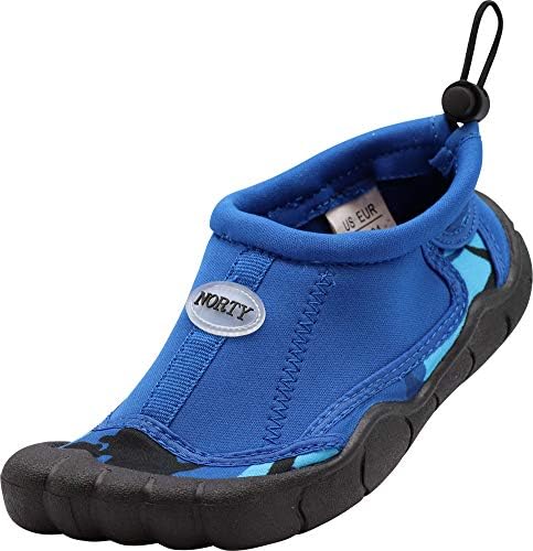 NORTY Wave Aqua Sock - Water Shoes for Kids - Swim Shoes for Kids - Beach Shoes for Kids - Water Socks - Aqua Shoes - Swimming Shoes - Skeletoe - Camouflage Trim, Royal