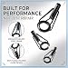 9KM DWLIFE Fishing Rod Tip Repair Kit 35pcs, Black Stainless Steel, Wear Resistant Ceramic Ring, Rod Tip Repair Kit
