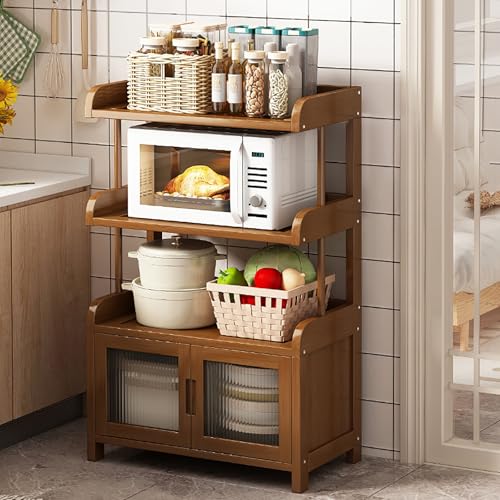 Étagère de rangement pour cuisine et salon meuble micro-ondes gain de place - 2