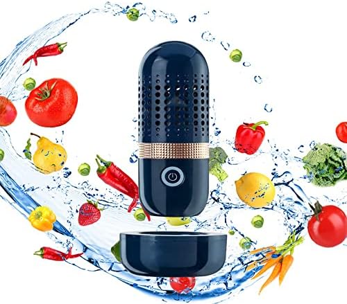 VegeClean Fruit and Vegetable Cleaner, Portable 4400mah Capsule Shape Fruit & Vegetable Washing Machine, USB Rechargeable Fruit Cleaner Machine, Automatic Household Cleaning Machine