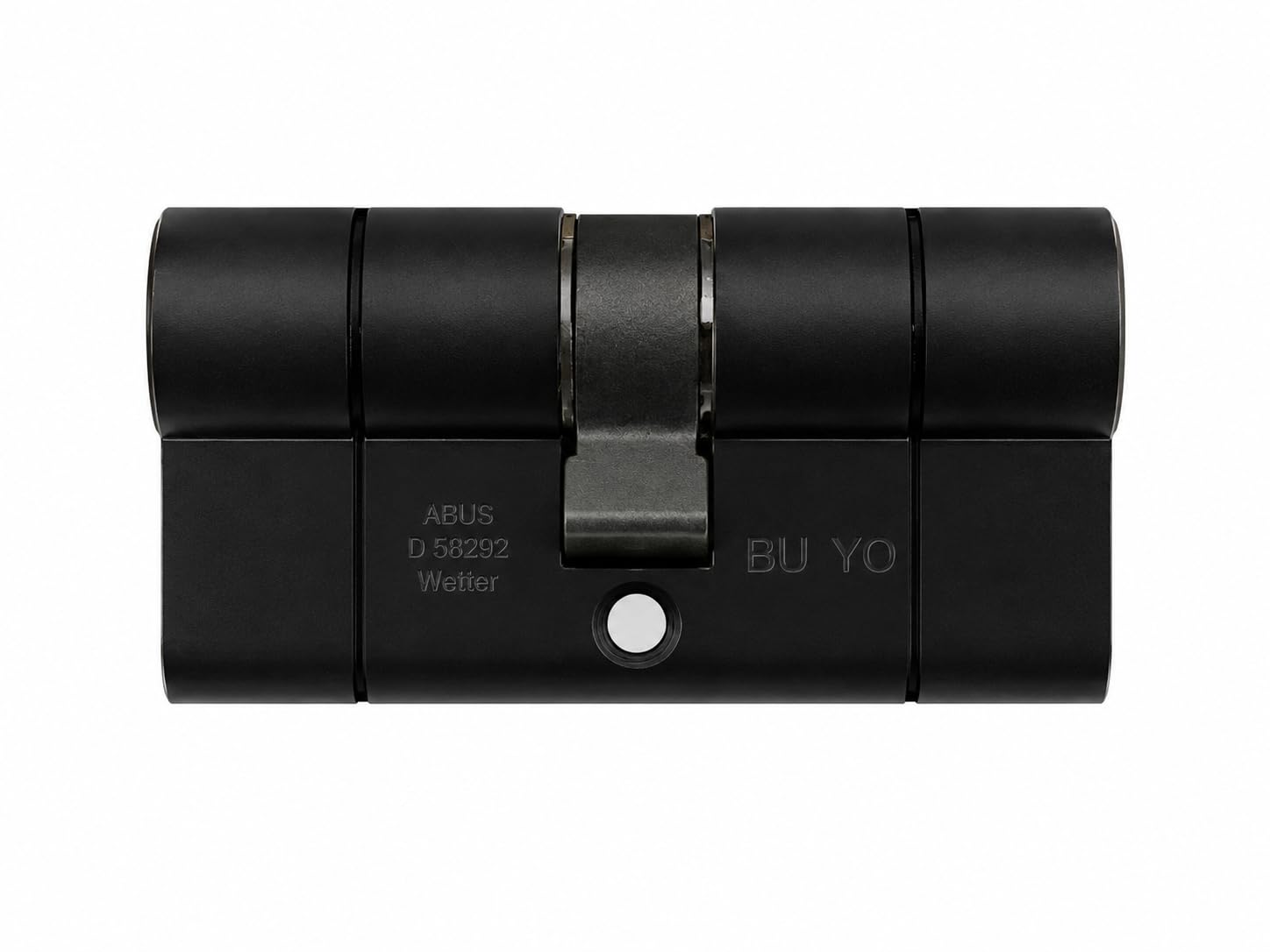 Abus Cylindre de Porte D66PS Noir avec Fonction Débrayable et Caractéristique Pre-Snap, 30x30 mm, 5 Clés Incluses