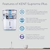 KENT Supreme Plus 2020 (11112), Zero Water Wastage, Wall Mountable, RO + UV + UF + TDS Control + UV in Tank, 8 L Tank, White, 20 LPH Water Purifier