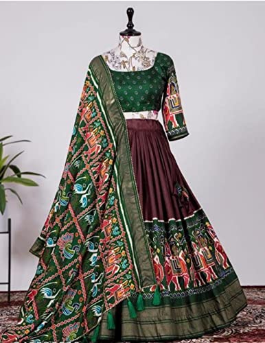 RUDVED Women's wear patola print Dola silk traditional chaniya choli - Image 4