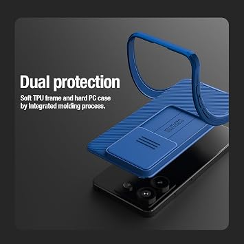 Xiaomi Redmi Note 13 Pro 5G Case with Slide Camera Cover, Slim Stylish Slip Shockproof Protective CamShield Case for Redmi Note 13 Pro 5G Black