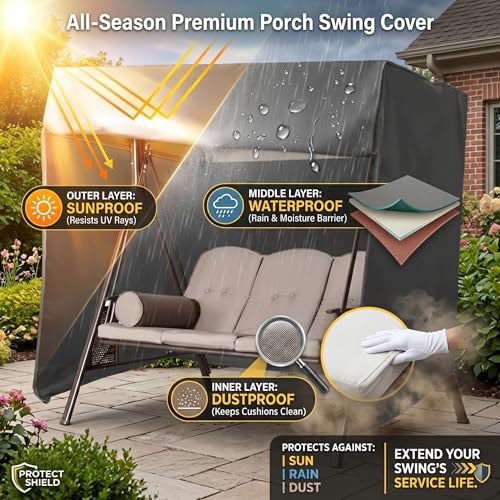Funda impermeable para columpio de 3 plazas con protección UV 7