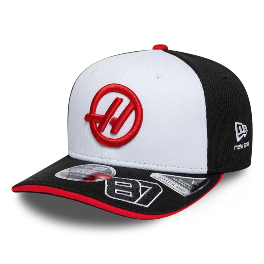 Haas Racing F1 Team Offizielle Kollektion 2026 Oliver Bearman Drivers Baseball Cap Mütze Verstellbar Weiß