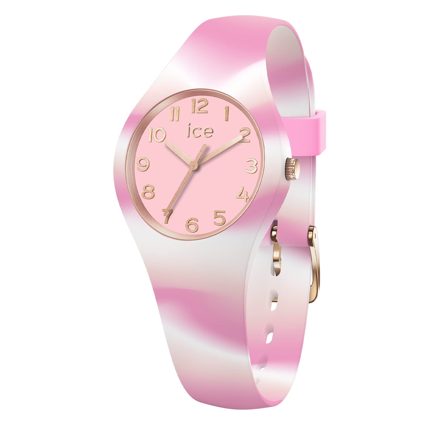 Ice-Watch - ICE tie and dye Pink shades - Rosa Damenuhr mit Silikonarmband - 021011 (Extra small)