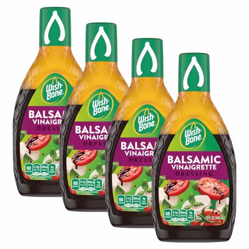Wish-Bone Balsamic Vinaigrette Dressing, 15 FL OZ (Pack of 4)
