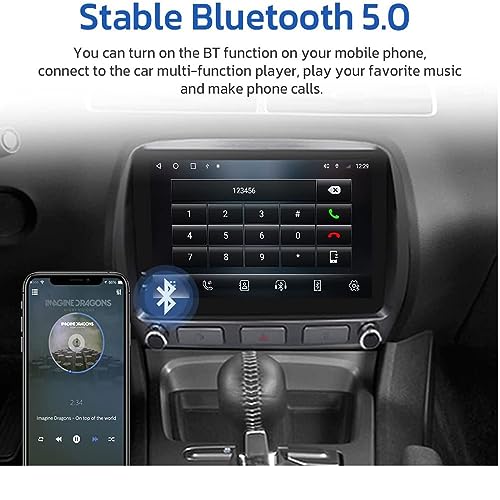 Rádio estéreo de carro para Chevrolet Camaro 2010-2015, sistema Android de 9 polegadas, tela sensíve
