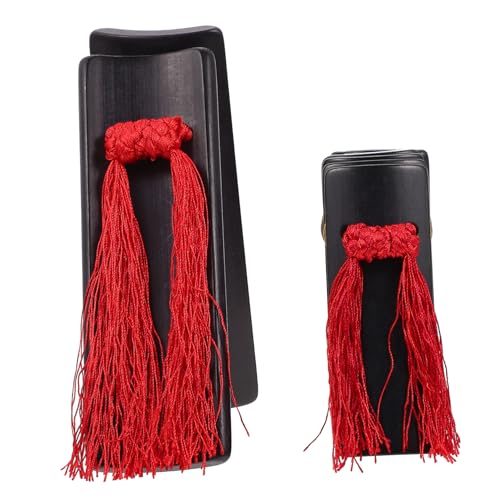 ERINGOGO 1Set Durable Handheld Clappers Traditional Percussion Instruments for Adults Black Lightweight Portable for Practice Performance