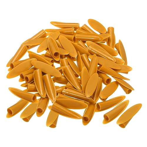 Image of MECCANIXITY 9mm Plastic Pocket Plugs, Wood Plugs Covers Slant Hole Caps for Pocket Hole Jig Working Tool Accessories, Light Brown Pack of 200