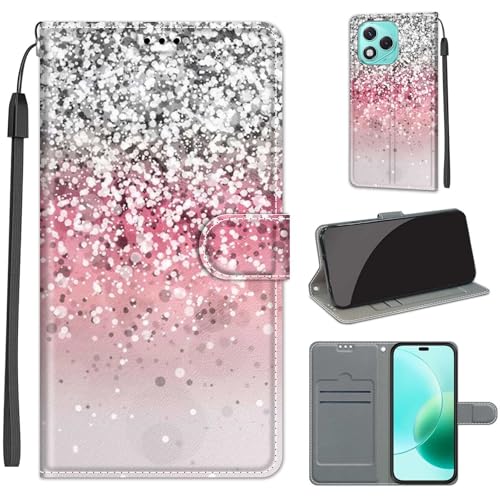 Étui de téléphone pour Honor 400 lite cuir rose avec fentes