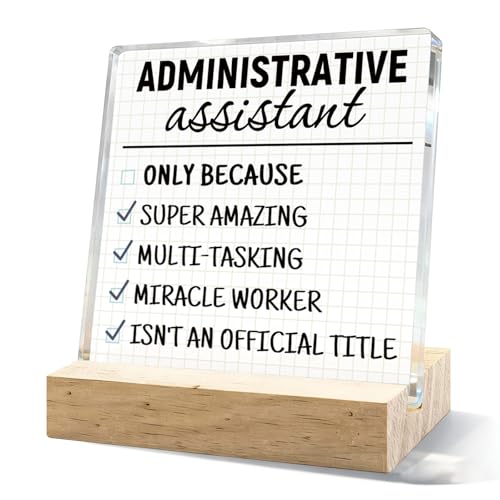 Administrative Professional Day Gifts For Secretary Desk Office Cubicle Decoration Administrative Assistant Appreciation Secretary Gift Admin Professionals Day Gifts Acrylic Office Decor