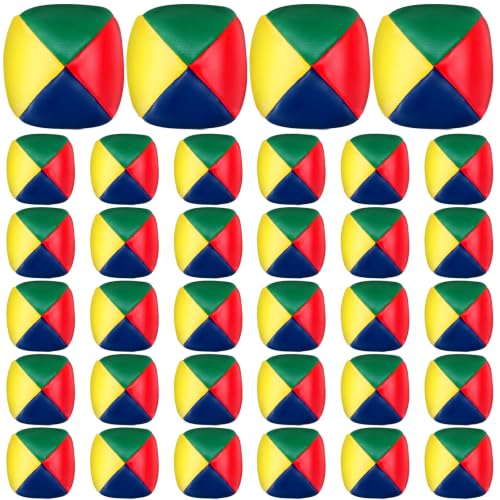 Leitee 36 Pack Juggling Balls for Beginners 2 Inch Small Soft Juggling Ball