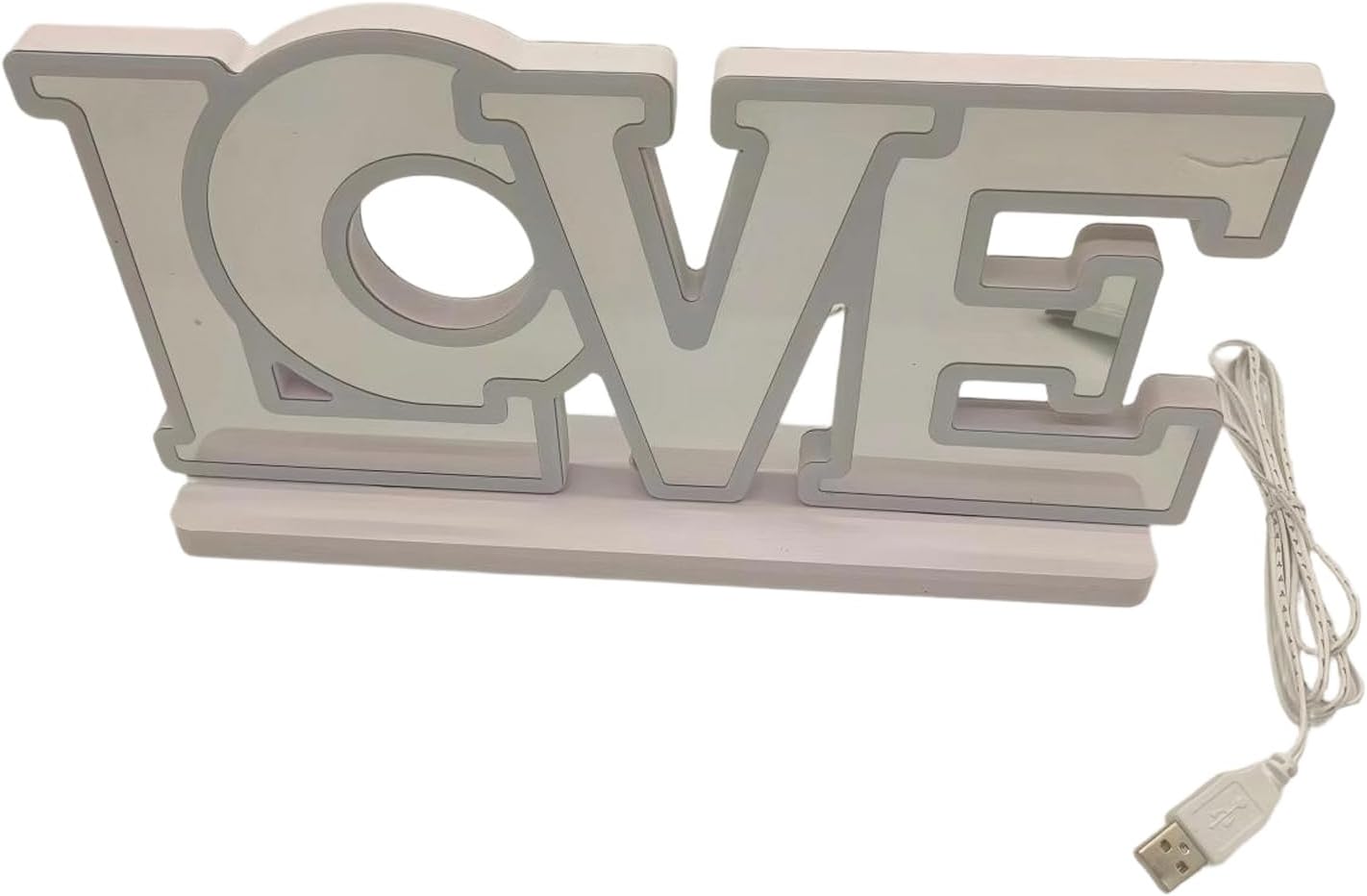 Easy Installation Desktop Decoration Led Light Home Decor Lamp Love Letter Shape PVC Texture Perfect for Celebration Holiday Moods Light