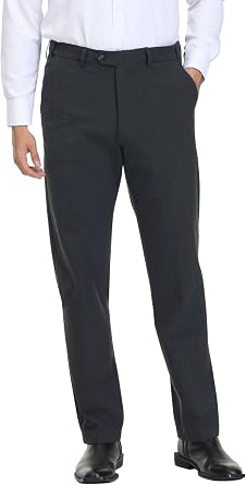 Soojun Mens Modern Fit Expandable Waist Premium Comfort Dress Pant