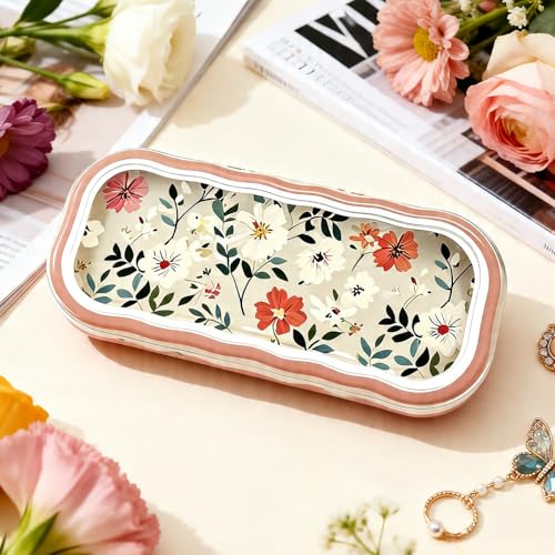Image of Glasses Case Hard Shell, Clear Eyeglass Case, Cute Holder for Sunglasses and Reading Glasses