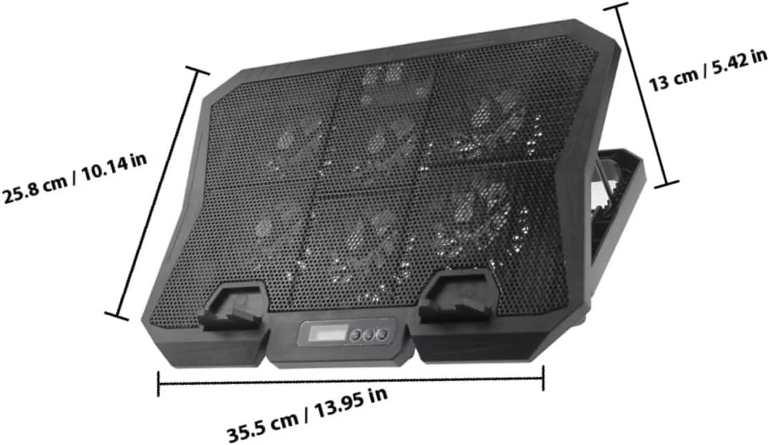 Laptop Cooling Pad with Fan 15.6 Inch Quiet Adjustable Speed Cooler Stand for Laptops Portable Cooling Base with Blue LED Light Suitable for Gaming and Office Use