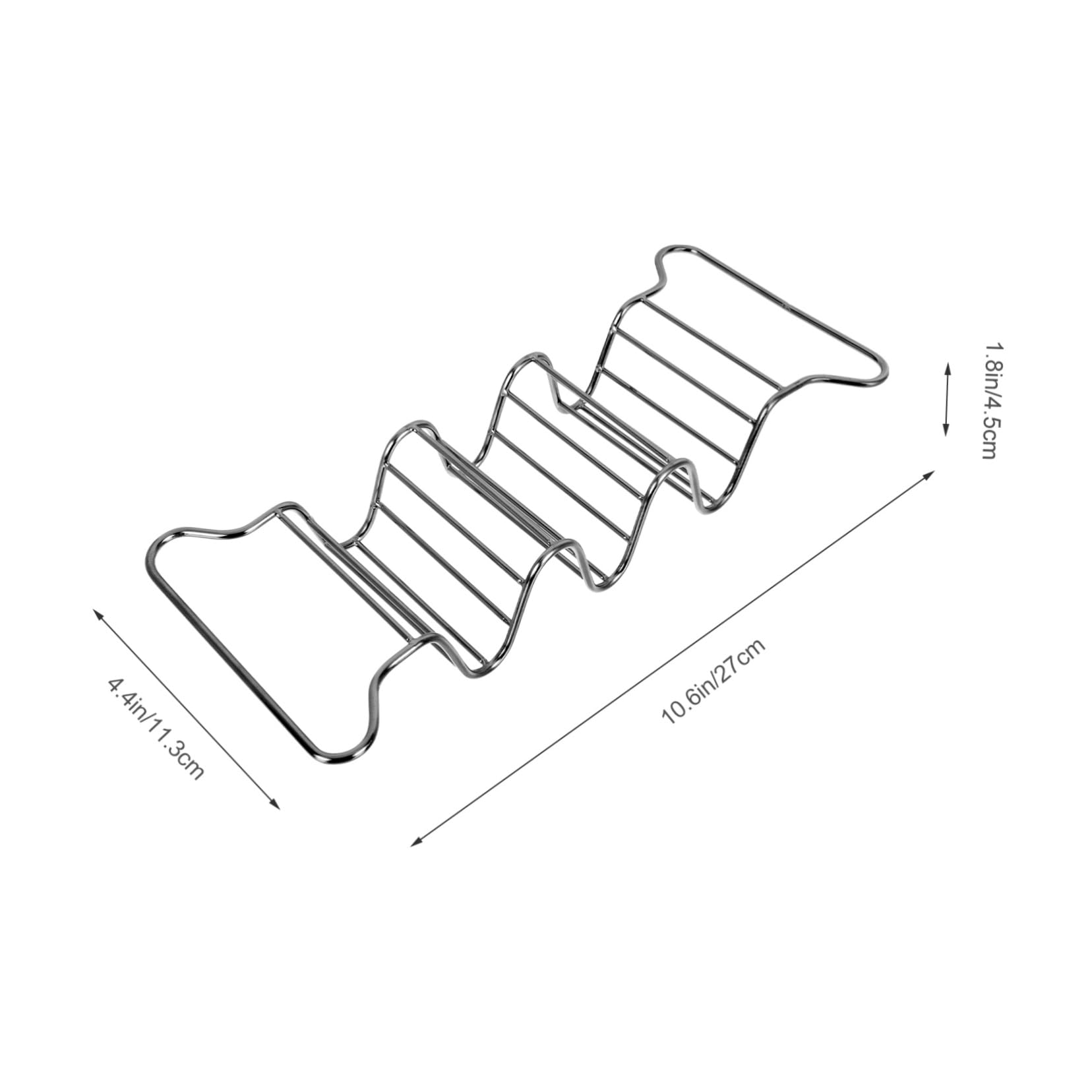KICHOUSE 1pc Taco Stand Steel Taco Rack Baked Taco Rack Wire Holders for Cords Taco Holder Taco Plate Holder Comal for Tortillas Taco Rack Stand Comal Para Tacos Stainless Steel Black