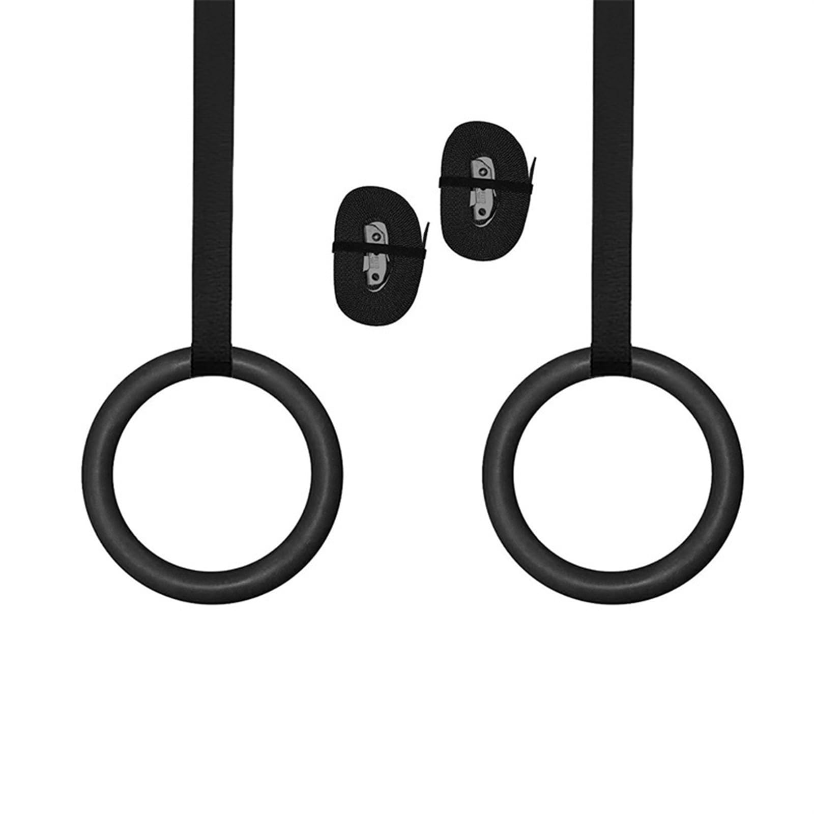 Anelli da Ginnastica Anelli da Ginnastica ABS 28 mm Palestra for trazioni for Allenamento della Forza del Corpo Regolabili Neri
