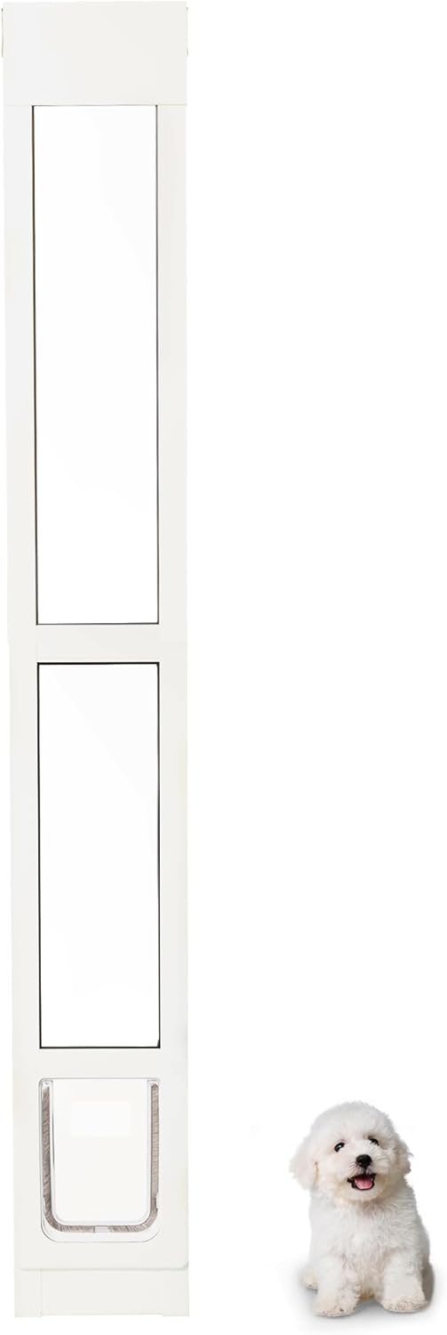 Peekabu Dog Door for Sliding Glass Door, Doggie Door Insert with Closing