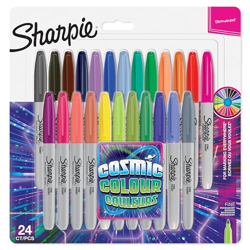 Sharpie marqueurs permanents - pointe fine - Cosmic Colour - édition limitée - 24 unités
