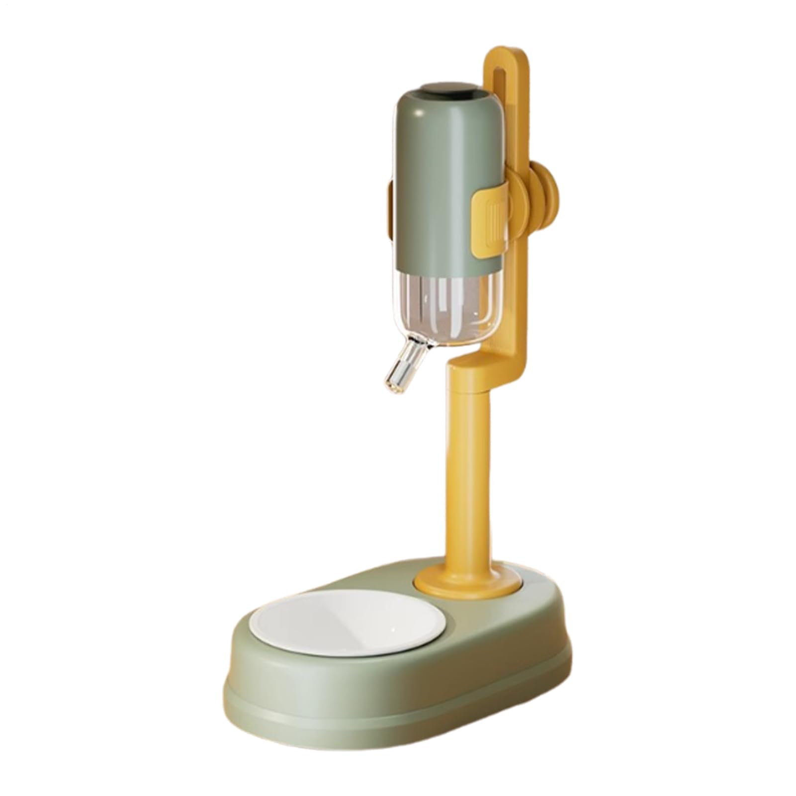 Bebedero para Mascotas Bebedero Elevado con Dispensador de Flujo Lento | 750ml Dispensador De Agua En Cuenco Para Mascotas De Pie Con Altura Ajustable Para Animales Pequeños, Hámster, Ardilla,