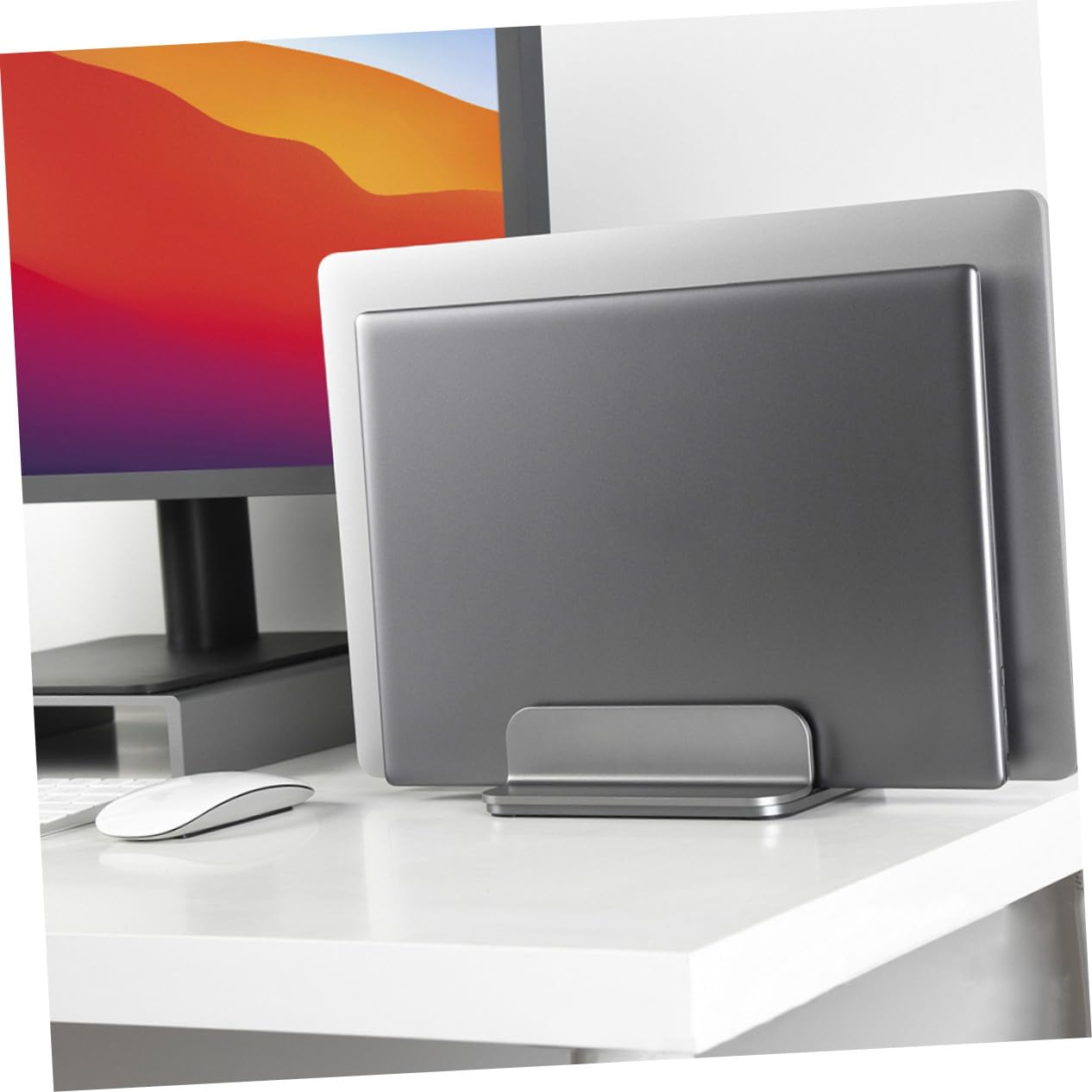 Soporte Vertical para Portátil de Aluminio Base para Tablet Diseño y Resistente Soporte de Escritorio Práctico para Hogar y Oficina