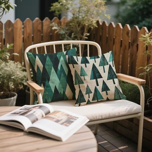 Housse de coussin extérieur imperméable 45x45 anti tache pour terrasse