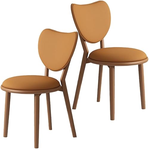 Miniatura 56 de YVYKFZD Juego de sillas de comedor de madera maciza, sillas de cocina sin brazos con respaldo, silla de comedor de cuero tapizada, silla auxiliar