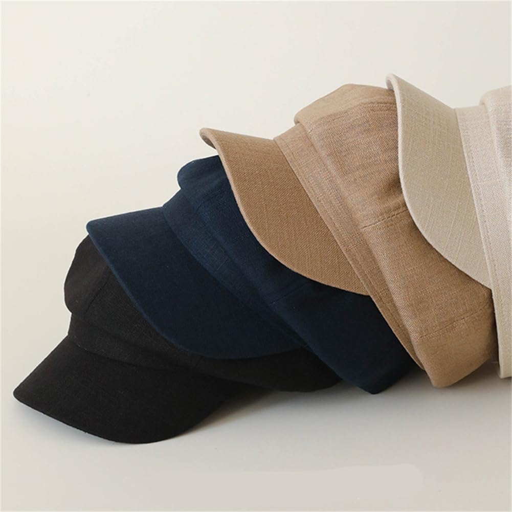 Summer Newsboy Cap for Women Breathable Linen Octagon Hat Wide Brim Gatsby Cabbie Cap Soft Paperboy Hat 2026