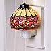 Heart Craftsman Style Stained Glass Look 4 inch Ceramic Plug-in Nightlight