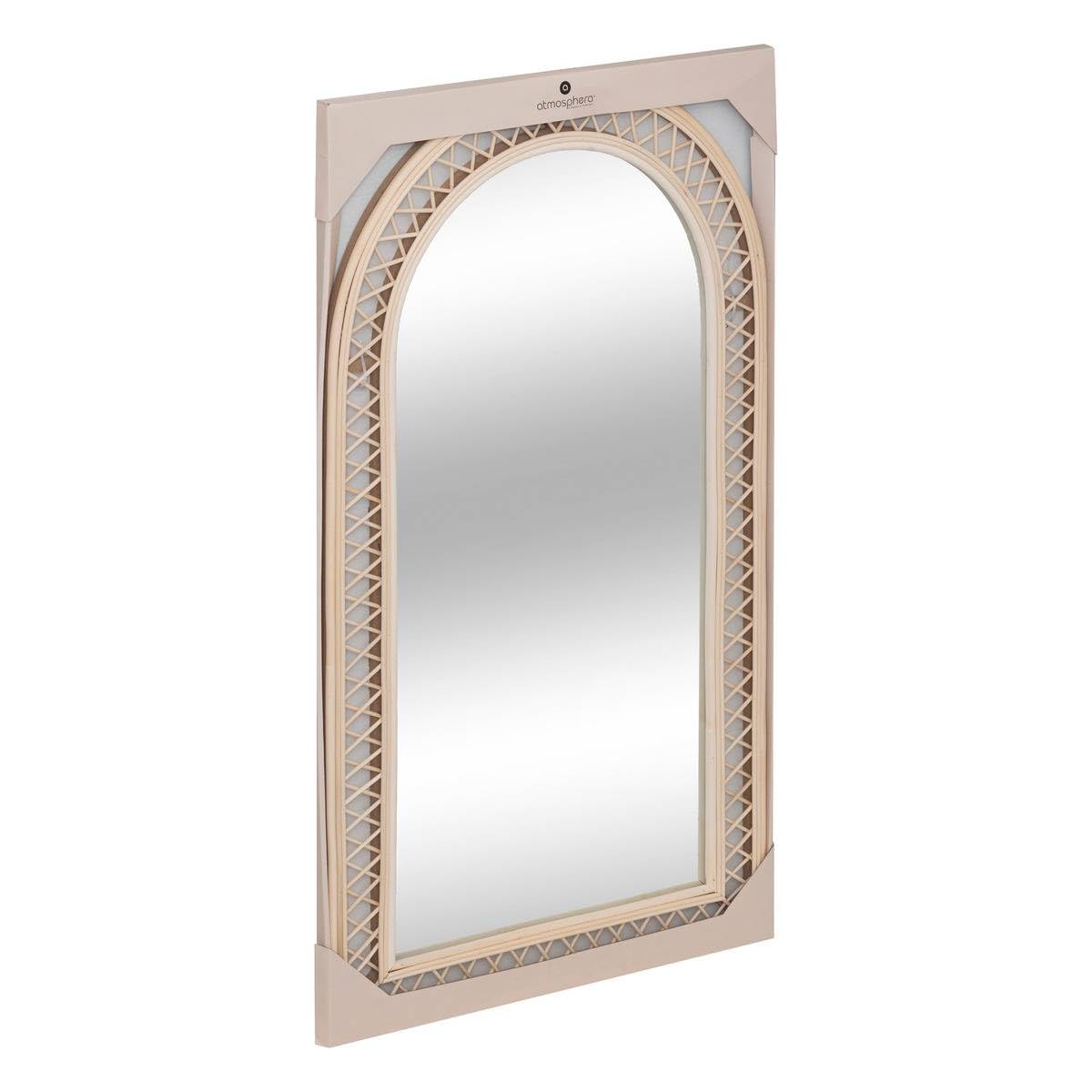 ATMOSPHERA CREATEUR D'INTERIEUR - Specchio ad arco anahi in rattan marrone 87x47cm