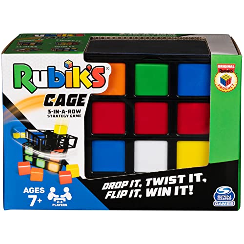 Rubik's Cage, 3D Fast-Paced Strategy Sequence Game Color Stacking Challenging Toy Puzzle-Solving Activity Brain, For Adults & Kids Ages 8 And Up #TOP16