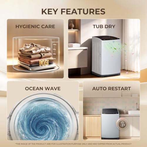 Image of Haier 6 kg 5 Star Oceanus Wave Drum Washing Machine Fully Automatic Top Load (HWM60-AEN, Moonlight Silver)