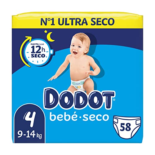 Pañal marca Dodot. Modelo BEBE SECO T-4 9-14KG. 58UD