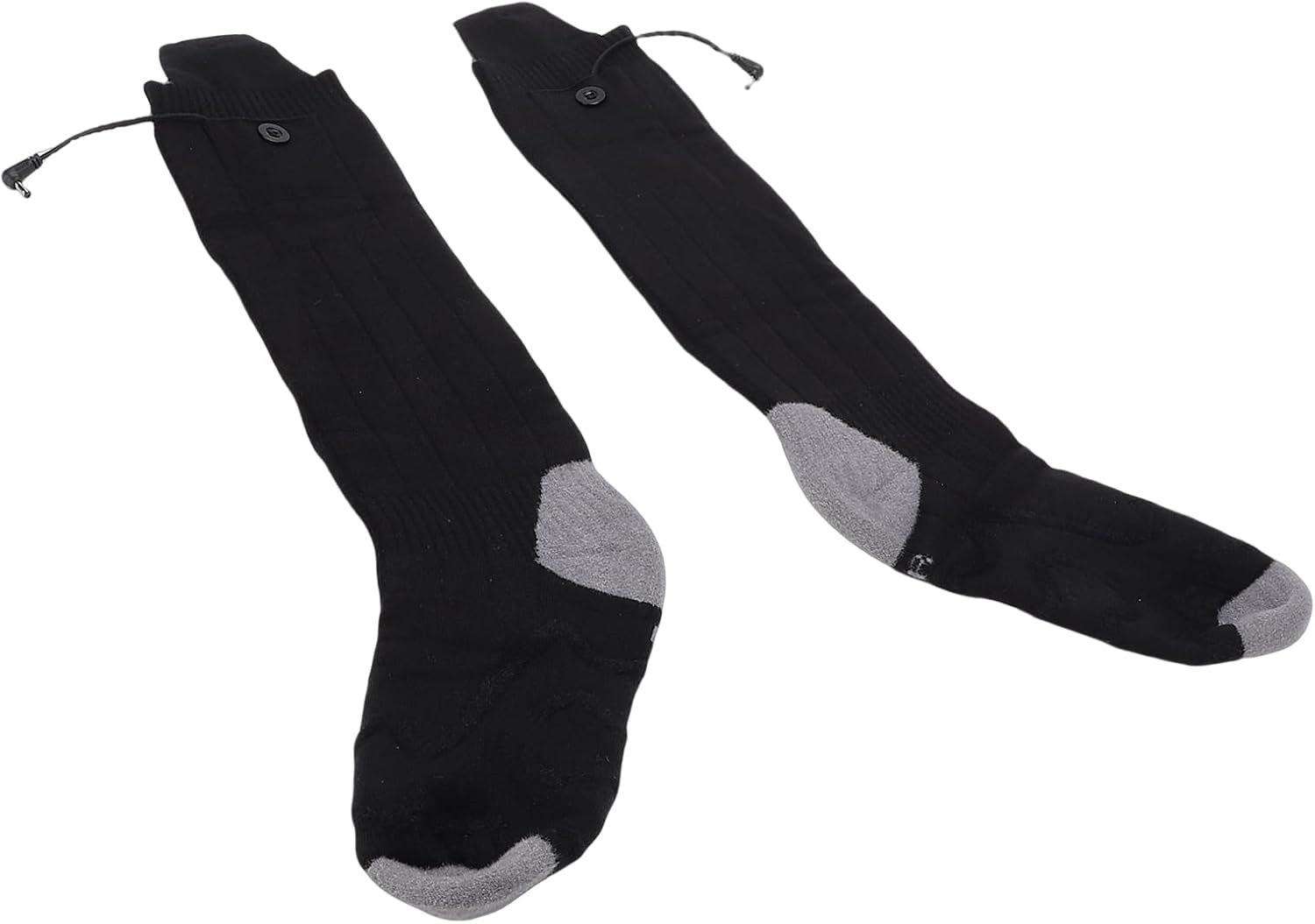 Washable Heated Socks Adjustable Temperature Settings 10-Hour Battery Life Electric Socks for Skiing and Hiking Black