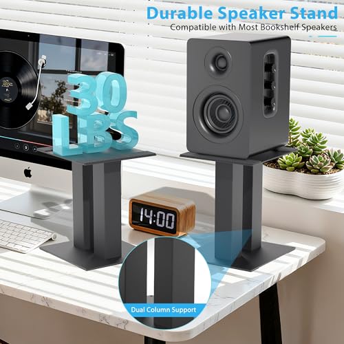 Desktop Speaker Stands 1 Pair Bookshelf Speakers Steel Studio Monitor Stands by IBVIVIC - Image 3