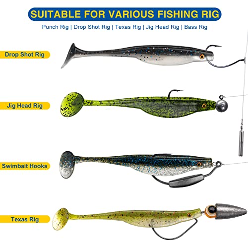 Qualyqualy Soft Plastic Lures, 30Pcs Paddle Tail Swimibaits For Bass Fishing, Jerkbaits Swim Baits For Trout Pike, 3.8In #TOP2