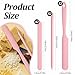 DOPENSPI 6 Pcs Pink Silicone Wax Sticks, 3 Style Non-stick Wax Spatulas Silicone Hair Removal Sticks Reusable Hard Waxs Scraper Waxing Applicator for Home Salon