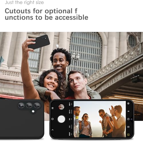Image of YATWIN Silicone Back Case for Samsung Galaxy A35, Soft-Touch Phone Back Cover for Samsung Galaxy A35 - Black