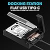 SABRENT M.2 NVMe + docking station per disco rigido SATA, SSD HDD 2,5" 3,5" SATA case dock & M2 PCIe external SSD enclosure + adattatore di alimentazione, con Offline Clone, senza attrezzi (DS-UFNC)