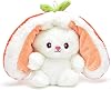 Özgüner Toy Strawberry Pillow Rabbit Plush - Refillable, Bag, Big Ears (Carrot)